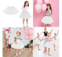 Beyaz Renk Tütü Etek Bale Eteği Gösteri Eteği Çocuk Bebek Boy