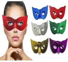 Metalize Ekstra Parlak Maske Model Parti Gözlüğü 6 Renk 6 Adet