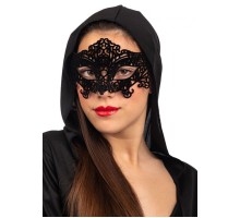 Siyah Renk Dantel Örgü Parti Balo Maskesi Model 8