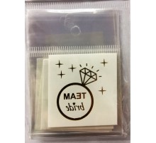 Bekarlığa Veda Team Bride Geçici Dövme - Bride Dövmeleri 10 Adet Altın Renk Model 1