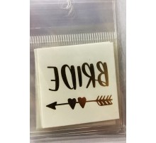 Bekarlığa Veda Team Bride Geçici Dövme - Bride Dövmeleri 10 Adet Altın Renk Model 4