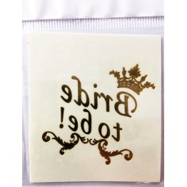 Bekarlığa Veda Team Bride Geçici Dövme - Bride Dövmeleri 10 Adet Altın Renk Model 5