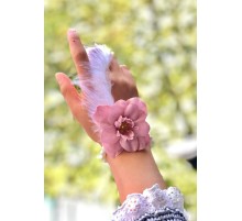 Bride to be Gelin Bilekliği Tüy ve İnci Boncuk Pembe Renkli Bekarlığa Veda Partisi Bilekliği 10 Adet