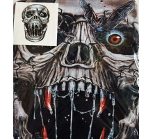 Yüze Yapışan Kafaya Tam Geçmeli Streç Ürpertici Yaratık Maske Bez Maske Model 14