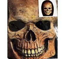 Yüze Yapışan Kafaya Tam Geçmeli Streç Kafatası İskelet Maske Bez Maske Model 15
