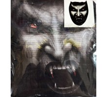 Yüze Yapışan Kafaya Tam Geçmeli Streç Kanlı Dişli Dracula Maske Bez Maske Model 11-2