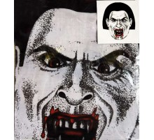 Yüze Yapışan Kafaya Tam Geçmeli Streç Kanlı Vampir Maske Bez Maske Model 2-2