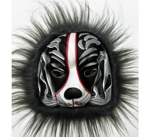 Köpek Maskesi - Kurt Maskesi Yetişkin Çocuk Uyumlu Siyah Renk Model 1