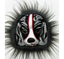 Köpek Maskesi - Kurt Maskesi Yetişkin Çocuk Uyumlu Siyah Renk Model 1