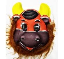 İnek Maskesi - Sarı Kulaklı Sevimli İnek Maskesi Yetişkin Çocuk Uyumlu Model 11