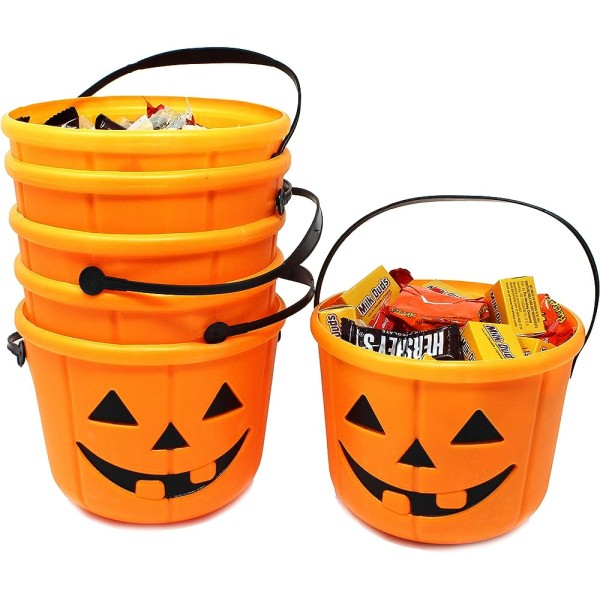 toptan-xml-dropshipping-Cadılar Bayramı Halloween Şeker Toplama Balkabağı Kovası 1 Adet 18x14 cm