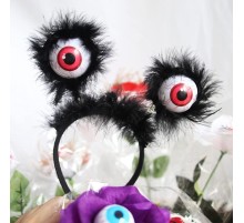 Cadılar Bayramı Halloween Otrişli Sallanan Gözlü Parti Tacı