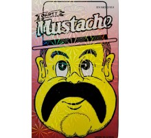 Siyah Renk Gerçekçi Görünümlü Yapışkanlı Korsan Bıyık Takma Tüylü Ülkücü Bıyık Model 4