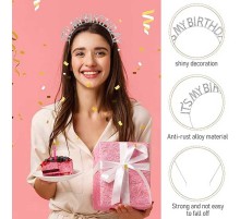 Kristal Taşlı Gümüş Renk İt's My Birthday Yazılı Doğum Günü Parti Tacı 14x16 cm