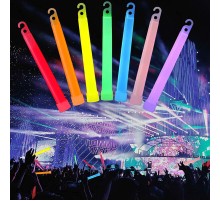 Karanlıkta Yanan Asılabilir ip Aparatlı Glow Stick Kolye Glow Stick Lamba 6 Adet 6 Renk 15 cm