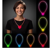 Karanlıkta Yanan Glow Stick Kalp Şekilli Kolye 6 Renk 6 Adet