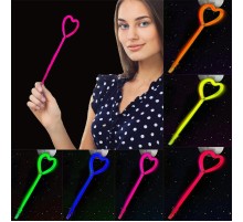 Karanlıkta Yanan Glow Stick Partisi Kalp Şekilli Asa Sopa 6 Renk 6 Adet