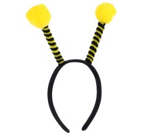 Gösteriler İçin Sarı Ponponlu Mega Arı Taç Arı Maya Tacı 25x11 cm