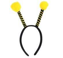 Gösteriler İçin Sarı Ponponlu Mega Arı Taç Arı Maya Tacı 25x11 cm