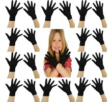 Siyah Renk Likralı 23 Nisan 29 Ekim 19 Mayıs Gösteri Bando Eldiveni 10 Çift ( 20 Adet )