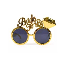 Altın Renk Bride To Be Yazılı Gelin Gözlüğü 15x10 cm