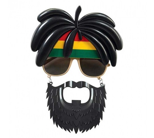 toptan-xml-dropshipping-Rasta Peruklu Rasta Sakallı Bob Marley Bıyıklı Parti Gözlüğü 27x18 cm