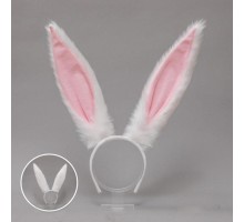 Peluş Malzemeden İmal Mega Boy Şekil Verilebilir Tavşan Kulağı Beyaz 14X43 cm