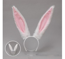 Peluş Malzemeden İmal Mega Boy Şekil Verilebilir Tavşan Kulağı Beyaz 14X43 cm