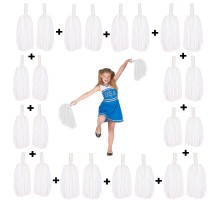 12 Çift ( 24 Adet ) Beyaz Renk 23 Nisan 19 Mayıs 29 Ekim Okul Gösteri Ponponları