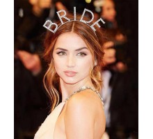 Mega Boy Kristal Taşlı Gümüş Bride Taç Gelin Tacı 20X21 cm