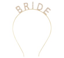 Altın Gold Renk Bekarlığa Veda Kristal Taş Bride Tacı İthal 16x10 cm