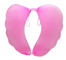 Pembe Renk Ortası Pembe Tüylü Tül Peri Kanadı 40x50 cm