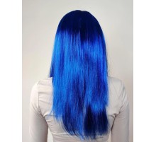 Mavi Renk Uzun Parti Peruğu