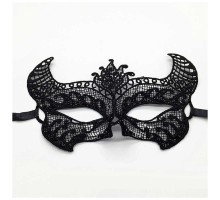 Siyah Renk Dantel Kesim Dantel İşlemeli Balo Parti Maskesi 2 No