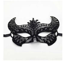 Siyah Renk Dantel Kesim Dantel İşlemeli Balo Parti Maskesi 2 No