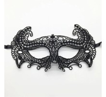 Siyah Renk Dantel Kesim Dantel İşlemeli Balo Parti Maskesi 4 No