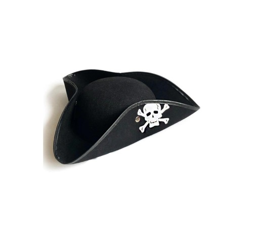 toptan-xml-dropshipping-Siyah Renk Korsan Armalı Kaptan Jack Sparrow Korsan Denizci Şapkası