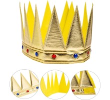 Altın Renk Eva Yumuşak Kral Kraliyet Tacı Yetişkin Çocuk Uyumlu 55 cm