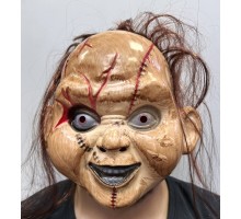 Kahverengi Saçlı Çaki Maskesi Chucky Maskesi Yetişkin Çocuk Uyumlu