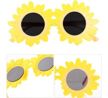 Sarı Renk Papatya Şekilli Parti Gözlüğü 18x10 cm