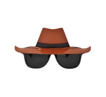 Dedektif Parti Gözlüğü - Kovboy Şerif Parti Gözlüğü 16x6 cm