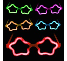 Yıldız Glow Gözlük - Yıldız Şekilli Glow Stick Gözlüğü - Glow Partisi Gözlük 12 Adet