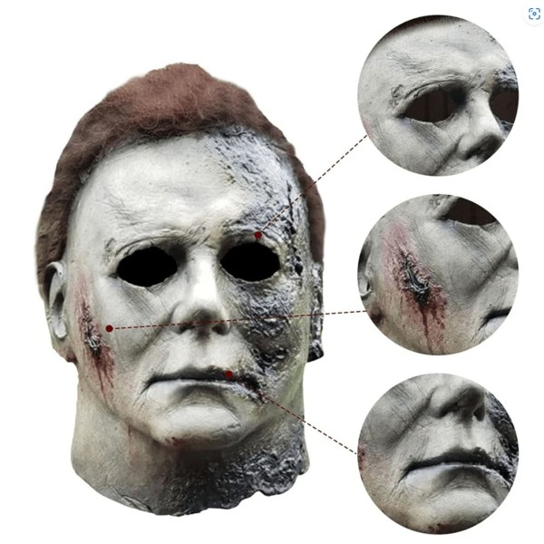 toptan-xml-dropshipping-Michael Myers Lateks Maske - Michael Myers Et Maske Kafaya Tam Geçmeli