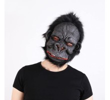 Lateks Goril Maskesi Maymun Maskesi Et Maskesi Orangutan Siyah Saçlı 1 No