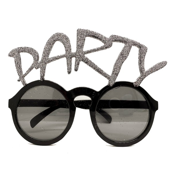 toptan-xml-dropshipping-Gümüş Simli Party Yazılı Parti Gözlüğü Show 15x7 cm