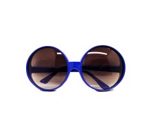 Yuvarlak Yeşilçam 80 li 90 lı Yıllar Parti Gözlüğü Retro Mavi Renk