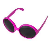 Yuvarlak Yeşilçam 80 li 90 lı Yıllar Parti Gözlüğü Retro Pembe Renk