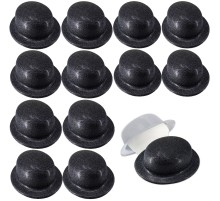 Siyah Renk Simli Melon Yuvarlak Parti Şapkası 12 Adet