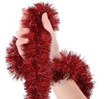 Parti İçin Sim Süs 2 Metre Uzunluk 6 cm Genişlik Kırmızı Renk İthal