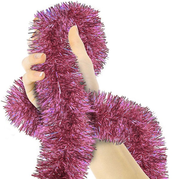 toptan-xml-dropshipping-Parti İçin Sim Süs 2 Metre Uzunluk 6 cm Genişlik Pembe Renk İthal